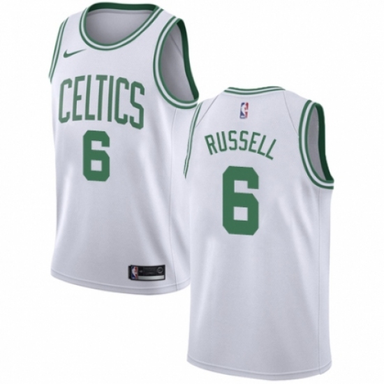 Men's Nike Boston Celtics 6 Bill Russell Authentic White NBA Jersey - Association Edition