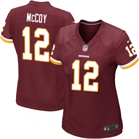 Women's Nike Washington Redskins 12 Colt McCoy Game Burgundy Red Team Color NFL Jersey