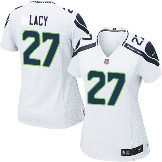 Women's Nike Seattle Seahawks 27 Eddie Lacy Game White NFL Jersey