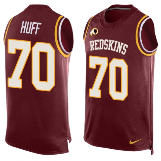 Men's Nike Washington Redskins 70 Sam Huff Limited Red Player Name & Number Tank Top NFL Jersey