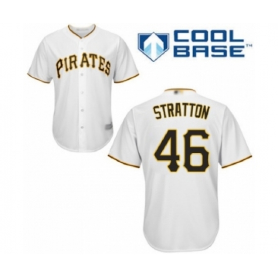 Youth Pittsburgh Pirates 46 Chris Stratton Authentic White Home Cool Base Baseball Player Jersey