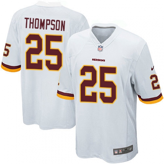 Men's Nike Washington Redskins 25 Chris Thompson Game White NFL Jersey