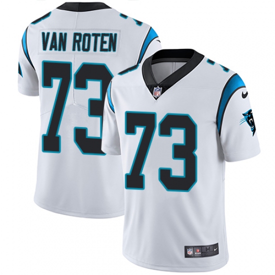 Youth Nike Carolina Panthers 73 Greg Van Roten White Vapor Untouchable Limited Player NFL Jersey