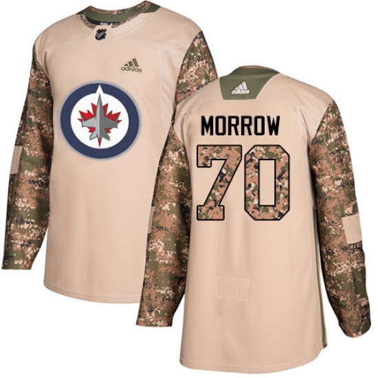 Youth Adidas Winnipeg Jets 70 Joe Morrow Authentic Camo Veterans Day Practice NHL Jersey