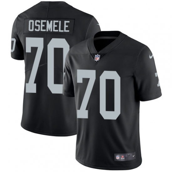 Youth Nike Oakland Raiders 70 Kelechi Osemele Elite Black Team Color NFL Jersey