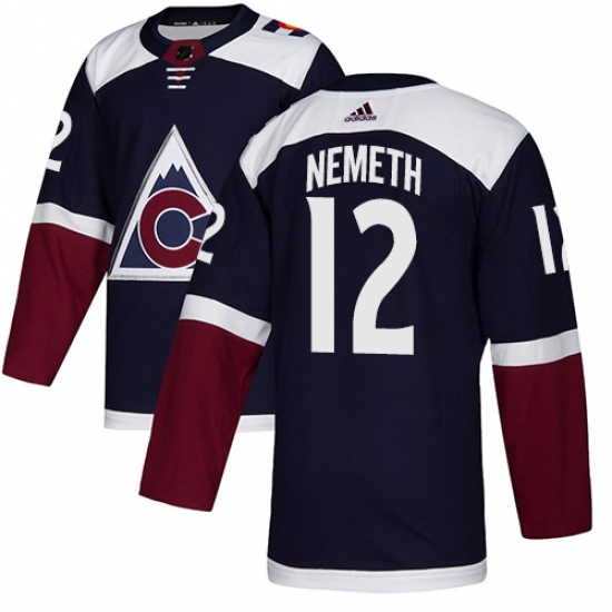 Men's Adidas Colorado Avalanche 12 Patrik Nemeth Authentic Navy Blue Alternate NHL Jersey