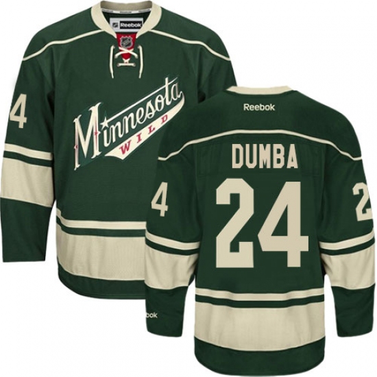 Men's Reebok Minnesota Wild 24 Matt Dumba Authentic Green Third NHL Jersey