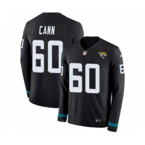 Youth Nike Jacksonville Jaguars 60 A. J. Cann Limited Black Therma Long Sleeve NFL Jersey