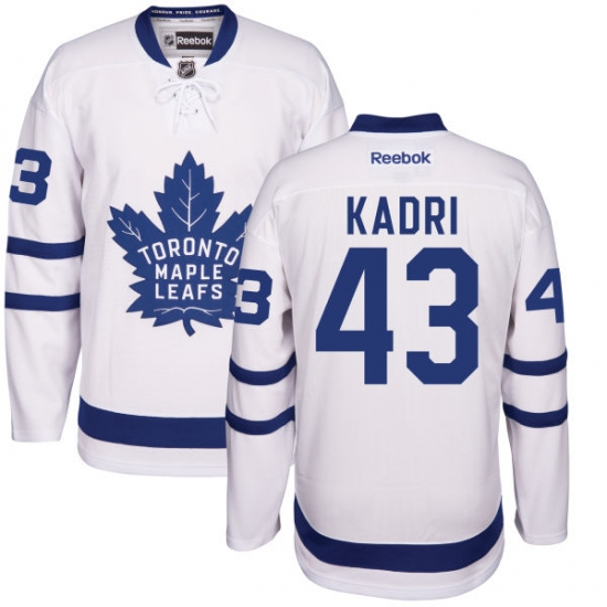 Youth Reebok Toronto Maple Leafs 43 Nazem Kadri Authentic White Away NHL Jersey