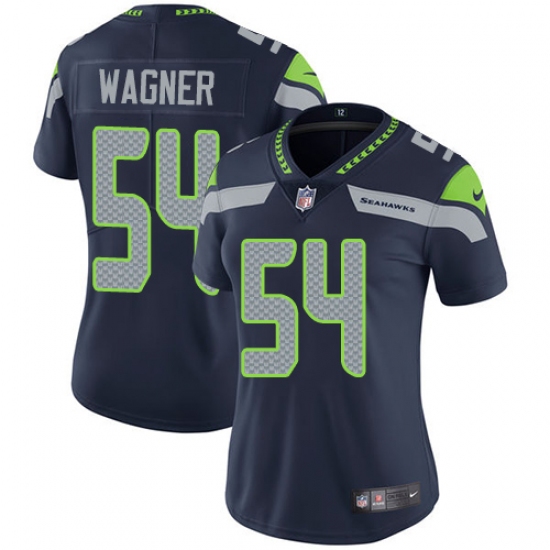 Women's Nike Seattle Seahawks 54 Bobby Wagner Steel Blue Team Color Vapor Untouchable Limited Player NFL Jersey