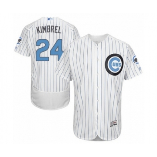 Men's Chicago Cubs 24 Craig Kimbrel Authentic White 2016 Father's Day Fashion Flex Base Baseball Player Jersey