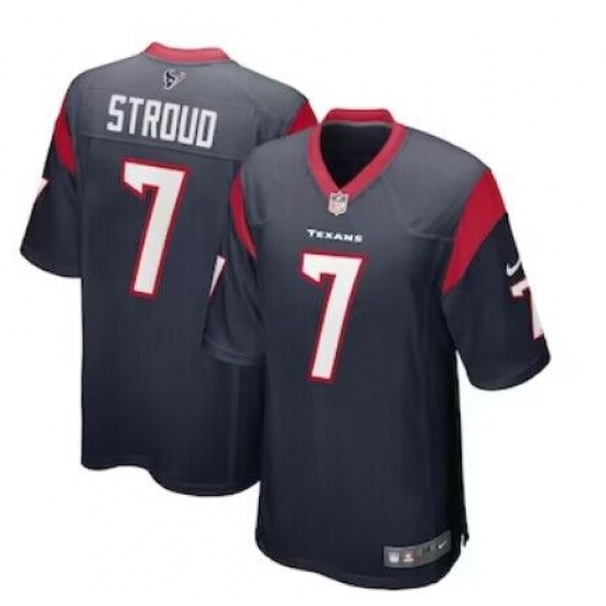 Youth Houston Texans 7 C.J. Stroud Nike Navy 2023 NFL Draft First Round Pick Limited Jersey