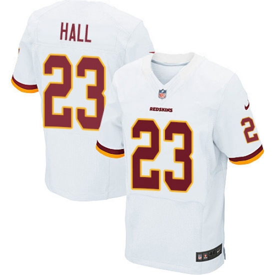 Men's Nike Washington Redskins 23 DeAngelo Hall Elite White NFL Jersey