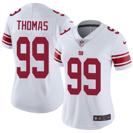 Women's Nike New York Giants 99 Robert Thomas Elite White NFL Jersey