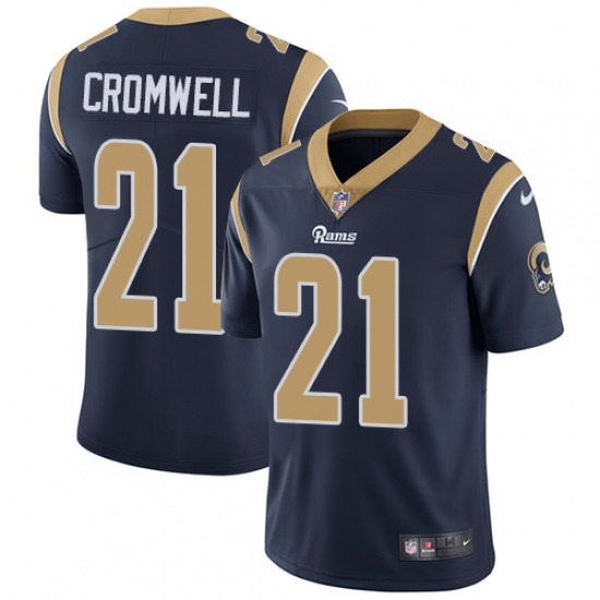 Men's Nike Los Angeles Rams 21 Nolan Cromwell Navy Blue Team Color Vapor Untouchable Limited Player NFL Jersey