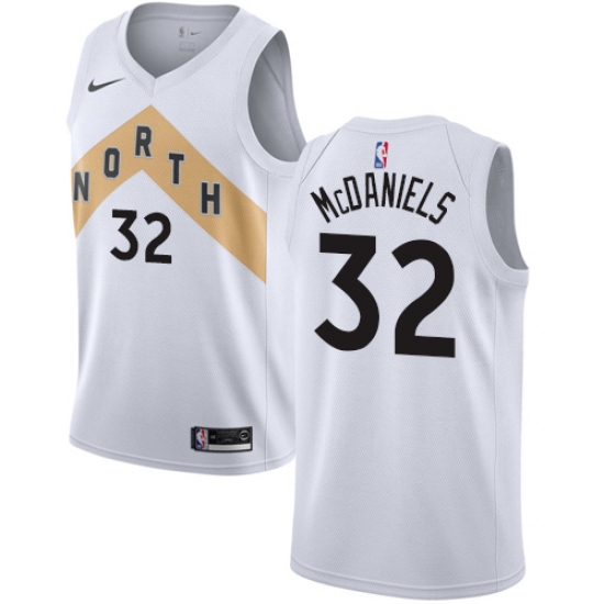 Women's Nike Toronto Raptors 32 KJ McDaniels Swingman White NBA Jersey - City Edition