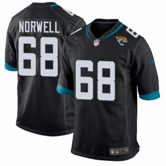 Men's Nike Jacksonville Jaguars 68 Andrew Norwell Game Teal Green Team Color NFL Jersey