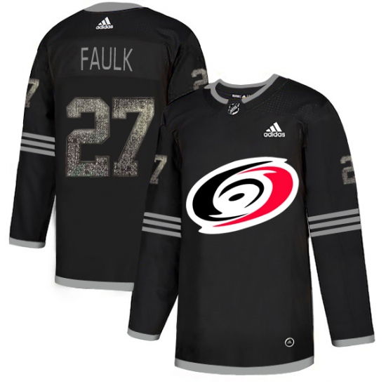 Men's Adidas Carolina Hurricanes 27 Justin Faulk Black Authentic Classic Stitched NHL Jersey