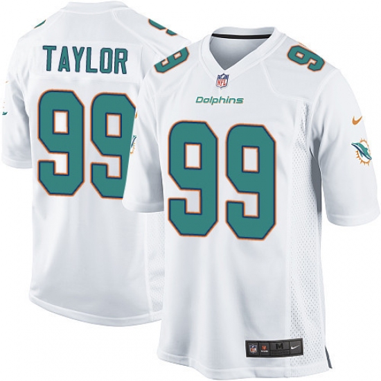 Men's Nike Miami Dolphins 99 Jason Taylor Game White NFL Jersey