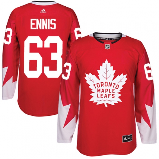 Men's Adidas Toronto Maple Leafs 63 Tyler Ennis Authentic Red Alternate NHL Jersey