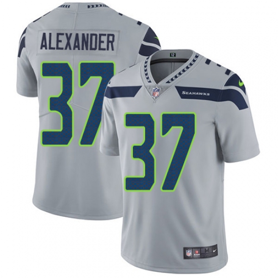 Youth Nike Seattle Seahawks 37 Shaun Alexander Grey Alternate Vapor Untouchable Limited Player NFL Jersey