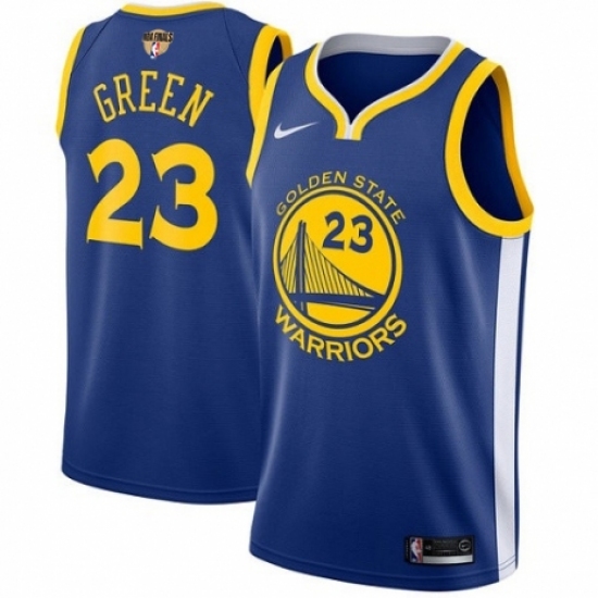 Men's Nike Golden State Warriors 23 Draymond Green Swingman Royal Blue Road 2018 NBA Finals Bound NBA Jersey - Icon Edition