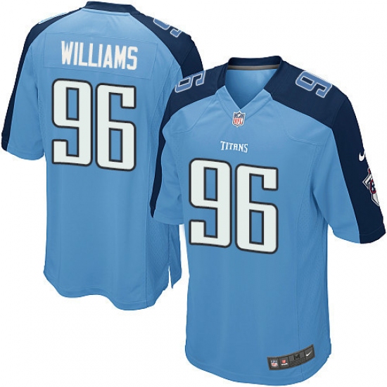 Men's Nike Tennessee Titans 96 Sylvester Williams Game Light Blue Team Color NFL Jersey