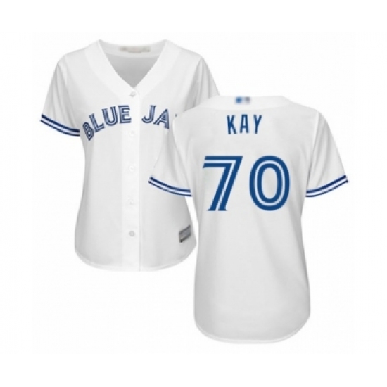 Women's Toronto Blue Jays 70 Anthony Kay Authentic White Home Baseball Player Jersey