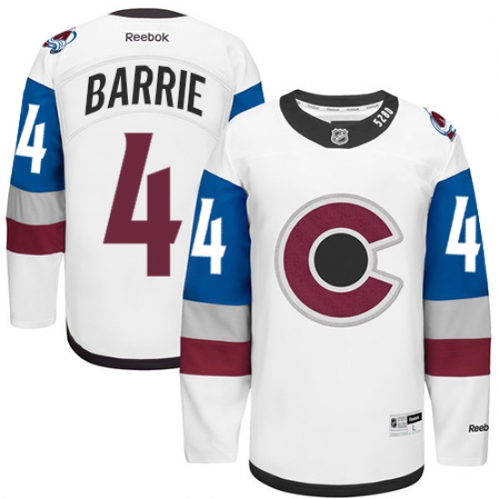 Men's Reebok Colorado Avalanche 4 Tyson Barrie Premier White 2016 Stadium Series NHL Jersey