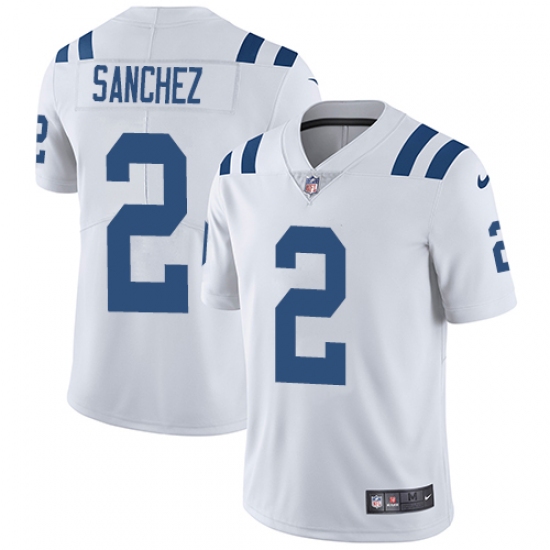 Men's Nike Indianapolis Colts 2 Rigoberto Sanchez White Vapor Untouchable Limited Player NFL Jersey