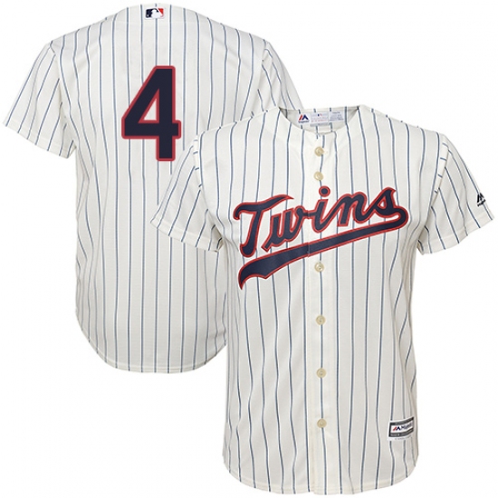 Men's Majestic Minnesota Twins 4 Paul Molitor Replica Cream Alternate Cool Base MLB Jersey