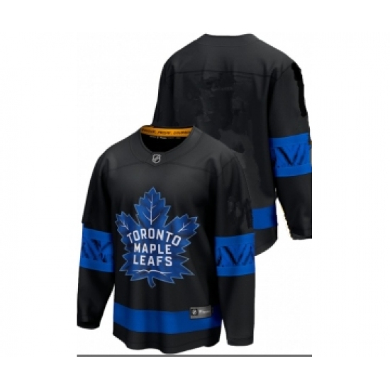 Men's Toronto Maple Leafs Blank Black X Drew House Inside Out Stitched Jersey