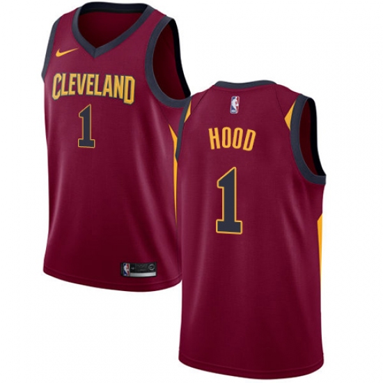 Men's Nike Cleveland Cavaliers 1 Rodney Hood Swingman Maroon NBA Jersey - Icon Edition