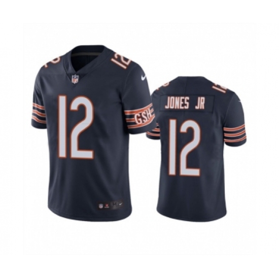 Men's Chicago Bears 12 Velus Jones Jr. Navy Vapor untouchable Limited Stitched Jersey