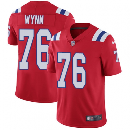 Youth Nike New England Patriots 76 Isaiah Wynn Red Alternate Vapor Untouchable Limited Player NFL Jersey