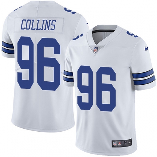 Youth Nike Dallas Cowboys 96 Maliek Collins White Vapor Untouchable Limited Player NFL Jersey