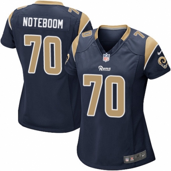 Women's Nike Los Angeles Rams 70 Joseph Noteboom Game Navy Blue Team Color NFL Jersey