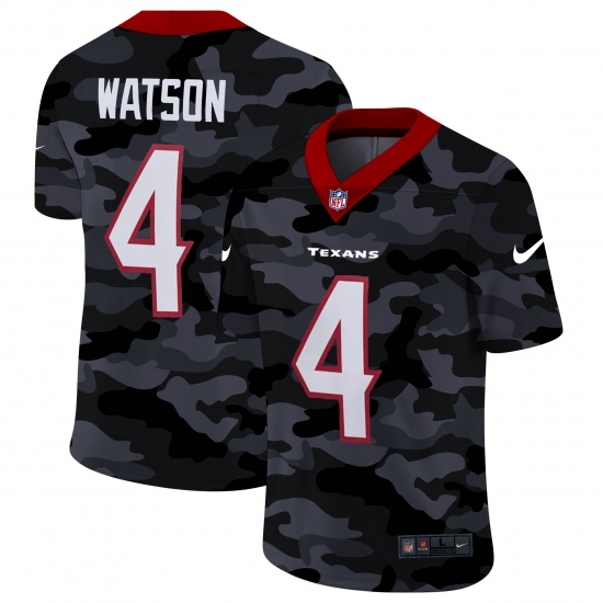 Men's Houston Texans 4 Deshaun Watson Camo 2020 Nike Limited Jersey