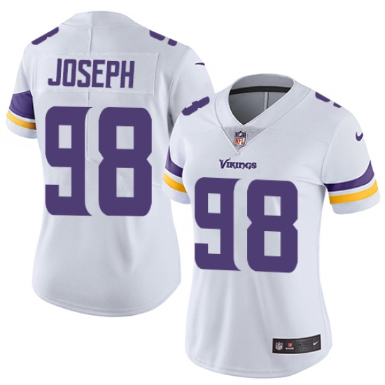 Women's Nike Minnesota Vikings 98 Linval Joseph White Vapor Untouchable Limited Player NFL Jersey