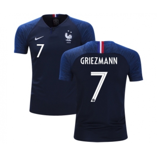 France 7 Griezmann Home Kid Soccer Country Jersey