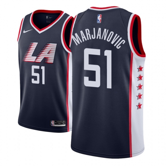 Men NBA 2018-19 Los Angeles Clippers 51 Boban Marjanovic City Edition Navy Jersey