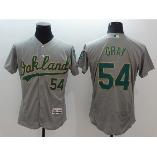 Men's Oakland Athletics 54 Sonny Gray Grey Flexbase Collection Stitched Baseball Jersey