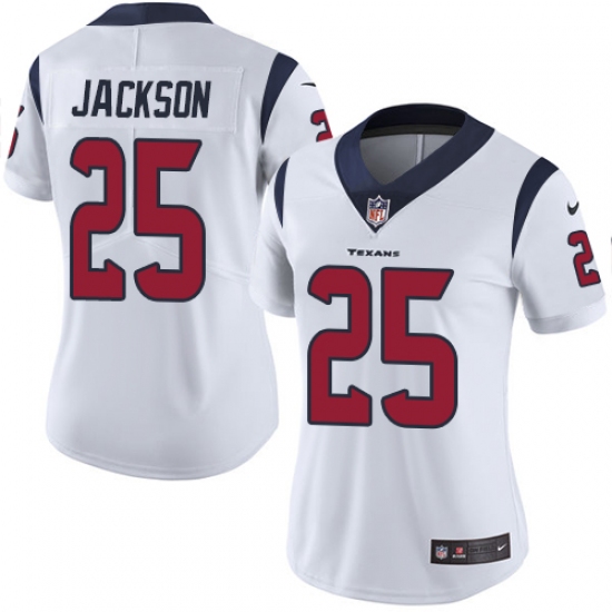 Women's Nike Houston Texans 25 Kareem Jackson Limited White Vapor Untouchable NFL Jersey