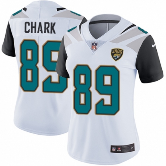 Women's Nike Jacksonville Jaguars 89 DJ Chark White Vapor Untouchable Elite Player NFL Jersey