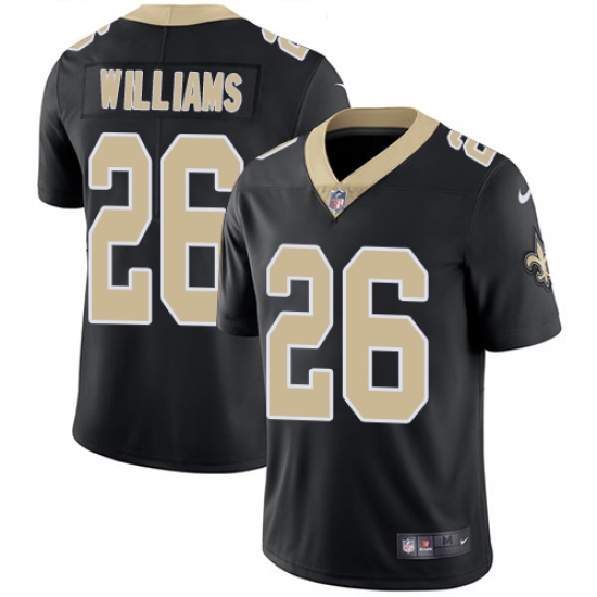 Youth Nike New Orleans Saints 26 P. J. Williams Black Team Color Vapor Untouchable Limited Player NFL Jersey