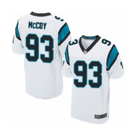 Men's Carolina Panthers 93 Gerald McCoy Elite White Football Jersey