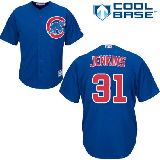 Youth Majestic Chicago Cubs 31 Fergie Jenkins Authentic Royal Blue Alternate Cool Base MLB Jersey