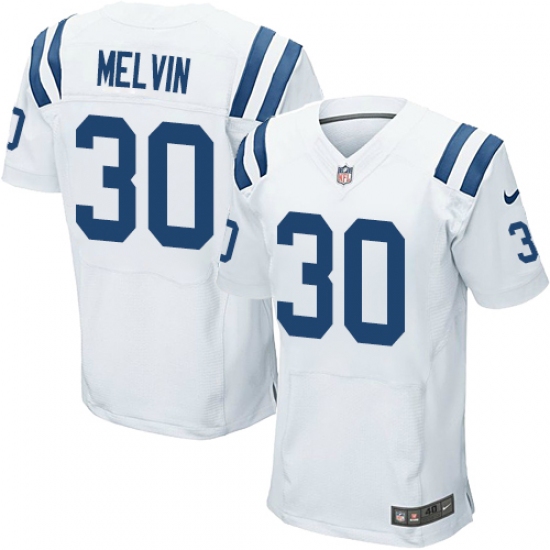 Men's Nike Indianapolis Colts 30 Rashaan Melvin Elite White NFL Jersey