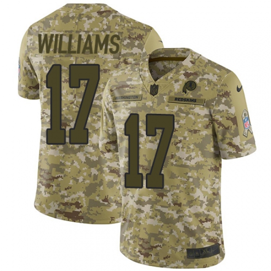 Youth Nike Washington Redskins 17 Doug Williams Limited Camo 2018 Salute to Service NFL Jersey