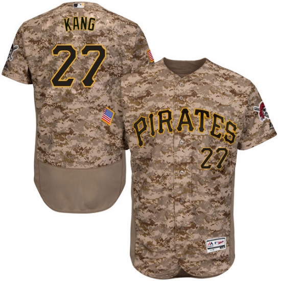 Men's Majestic Pittsburgh Pirates 27 Jung-ho Kang Camo Flexbase Authentic Collection MLB Jersey